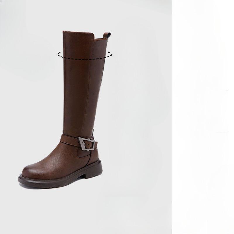Autumn and Winter Shoes Women's Shoes Versatile Boots Slimming Long Boots Thick-soled Women's Boots