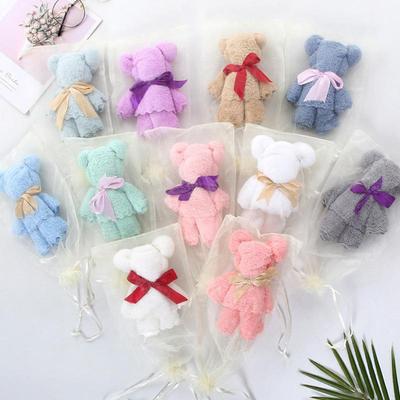 Cute Little Bear Coral Fleece Bath Towel - Soft, Absorbent, Perfect for Bridesmaid Gifts