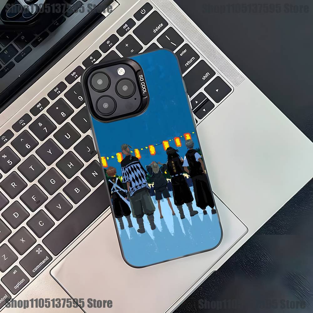 Tokyo Revengers Cool Phone Case For iPhone 17,16,15,14,13,12,11,Pro,XS,Max,Plus,Mini,SE4,E Black Matte Shockproof Cover