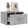 Table de chevet murale - Maison Exclusive - LED RVB - Gris béton - Lot 2