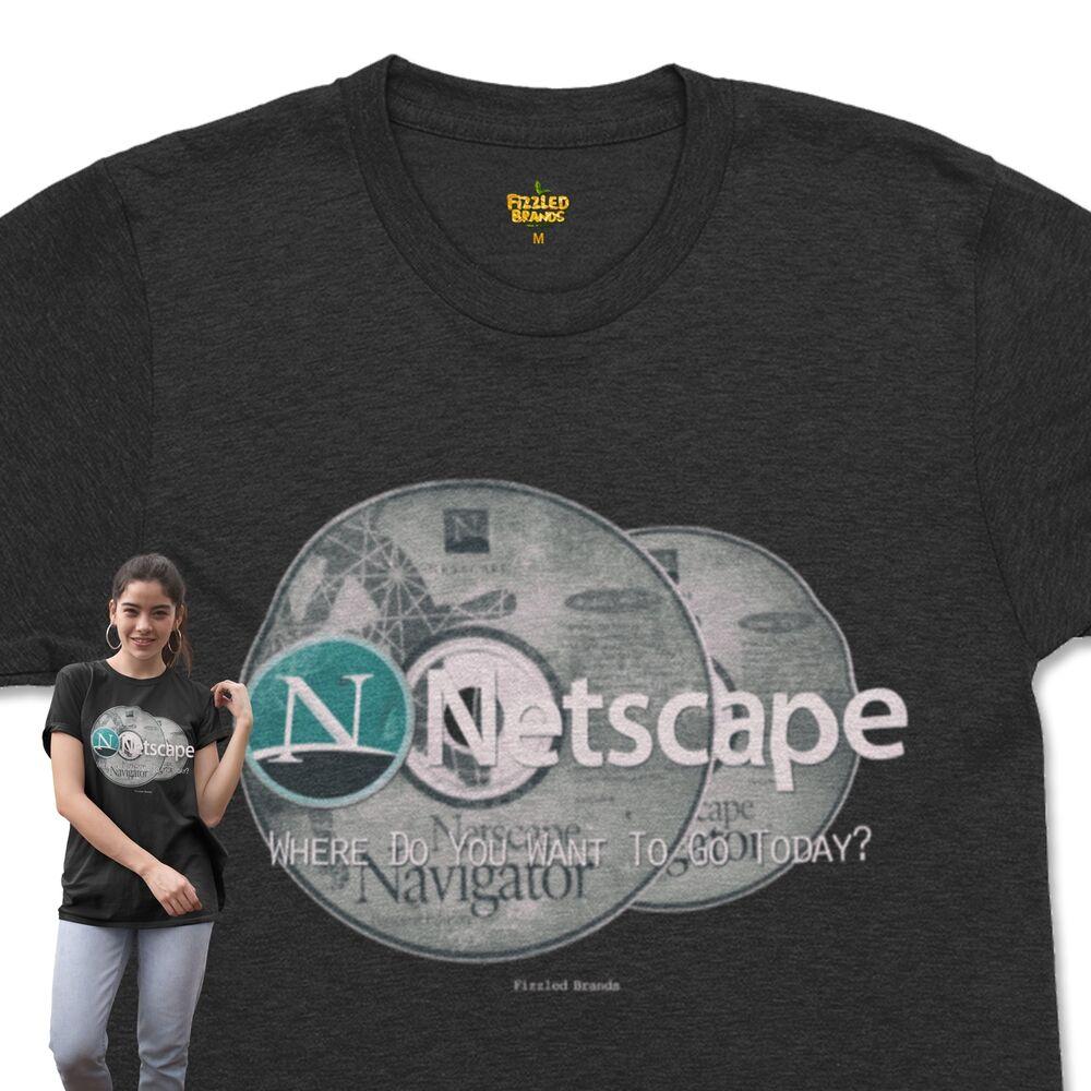 Netscape Navigator Vintage Logo T-Shirt Where Do You Want To Go Today? Unisex T-Shirt XXXXL
