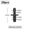 20pcs 3mm 4mm Garden Hose Barb Connector Drip Irrigation 1/4'' & 1/8'' Tube Hose Fitting Tees Cross Eng Plug Barb Accessories