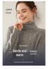 Ladies' Retro High-Neck Double-Strand Cashmere Knit Pullover