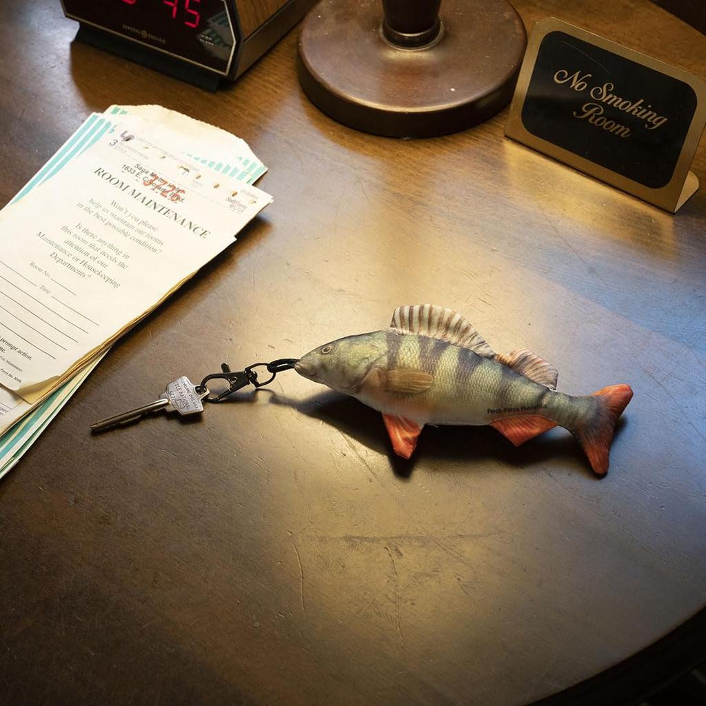 Dulton Little Fishes Perch Keychain of Fish That Live In Everyday Life Marine Life Nordic FISHES Total Length 19cm Palm-sized Abborre/Perch/Perca