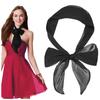 Women Satin Neck Scarf, Solid Color Thin Hair Tie Waistband