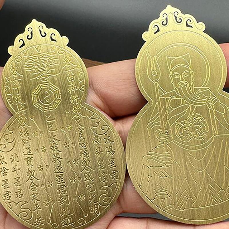 1ks Exorcism Protection Buddha Gift 2025 Tai Sui Amulet Karta Feng Shui Modlitební Amulet Zlaté karty Trezor Přineste bohatství a poklad