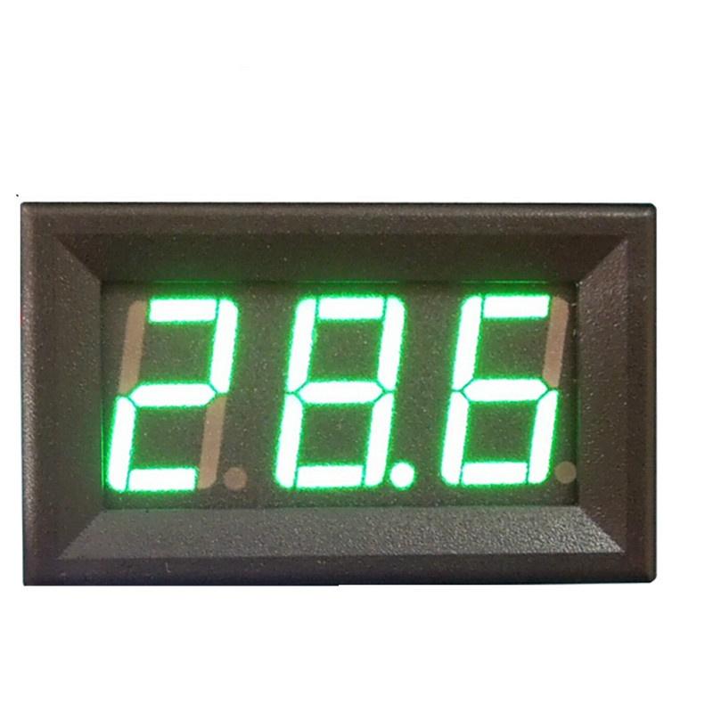 

Цифровий вольтметр постійного струму від 4,5 В до 30 В цифровий вольтметр Вимірювач напруги червоний / синій / зелений для електромобільного мотоцикла 6 В 12 В зелений