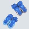 Warm Kids Snowboard Mitten Shark Pattern Winter Skiing Gloves  Aged 3 to 12 Years Old