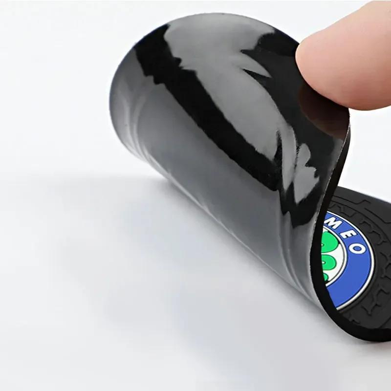 Hub Caps 2pcs Car Auto Cup Holder Anti Slip Insert Coasters Pads For Alfa Romeo 159 Giulietta Giulia 147 Mito 156 Stelvio Volant ze3