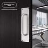 Brushed Silver Stainless Steel Push-Pull Sliding Door Handle