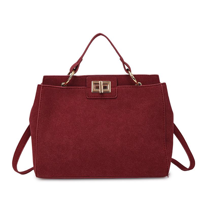 

Solid Color Pu Leather Casual Shoulder Bag With Stitching Details And Cell Phone Pocket For Women красный