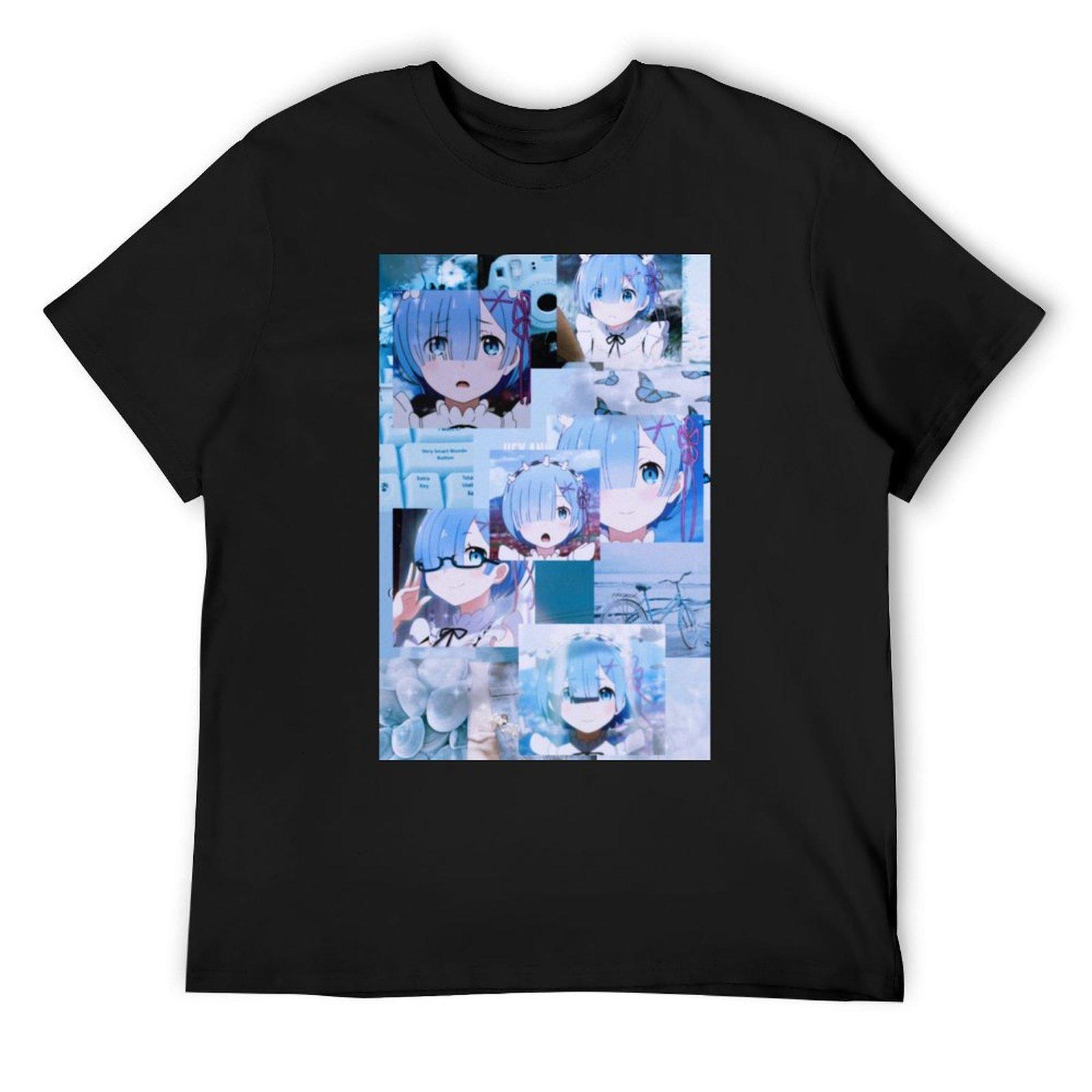

Re zero T-Shirt anime clothes oversized t shirt heavyweights customs design your own big and tall t shirts for men 4XL