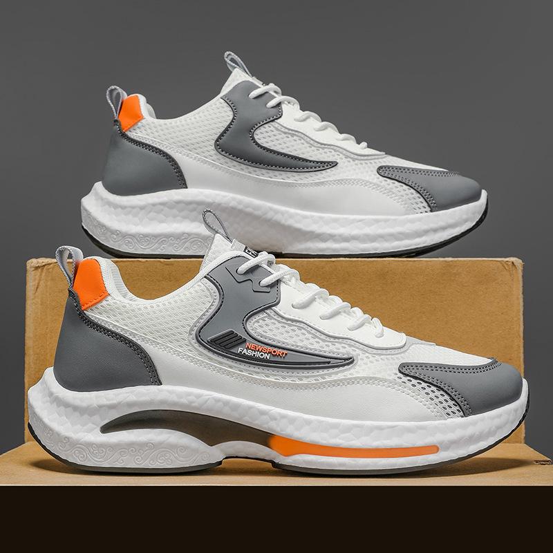 Winter new men's shoes breathable casual sports shoes mesh deodorant shoes men's soft-soled versatile running shoes