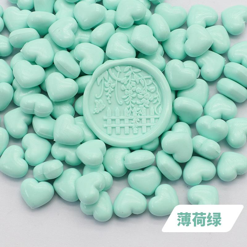 100pcs Fat Love Lacquer Wax Grains Heart-shaped Mixed Color DIY Hand Accounts Envelopes Sealed Wedding Invitation Decoration