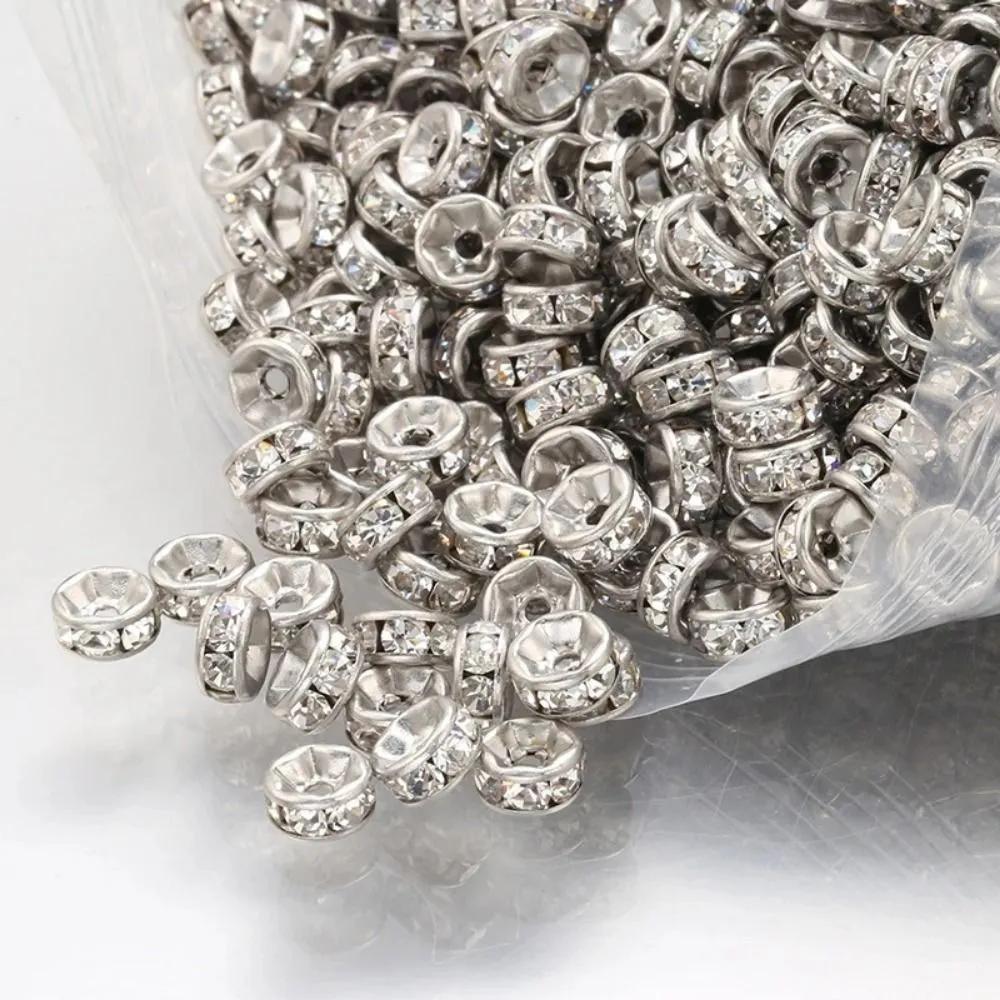 Beads, Metal, 100 units, Silvery, Item No. 1476081221