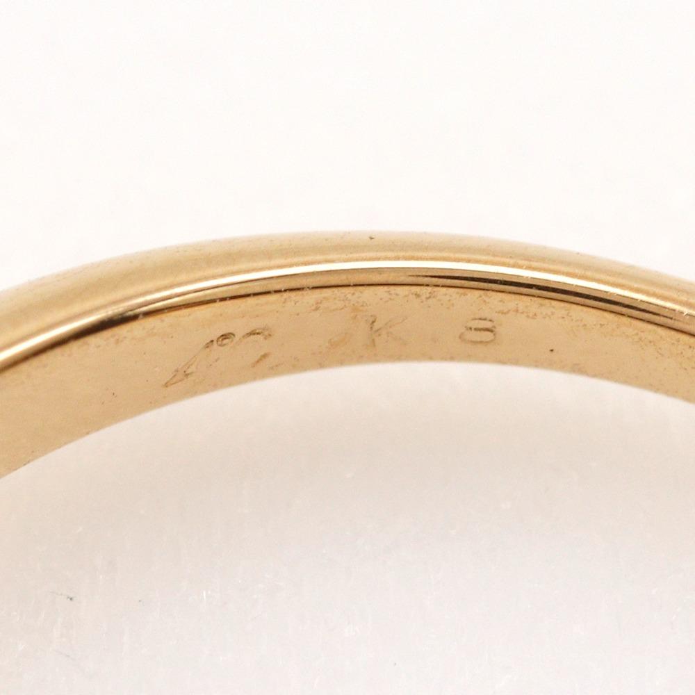 4℃ Ring K18 Yellow Gold/diamond #6.0(US Size) 1.6g Women Used