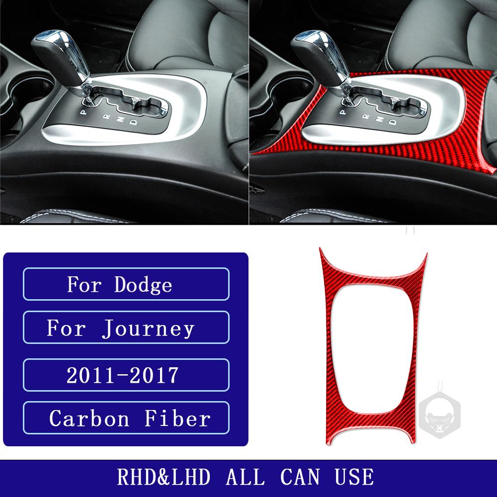 For Dodge Journey 2011-2017 Carbon Fiber Central Control Gear Shift Panel Trim Cover Car Interior Accessories Decorative StickerWW8