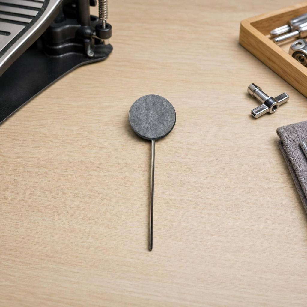 Bass Drum Pedal Beater Head Works with Standard Pedals Felt