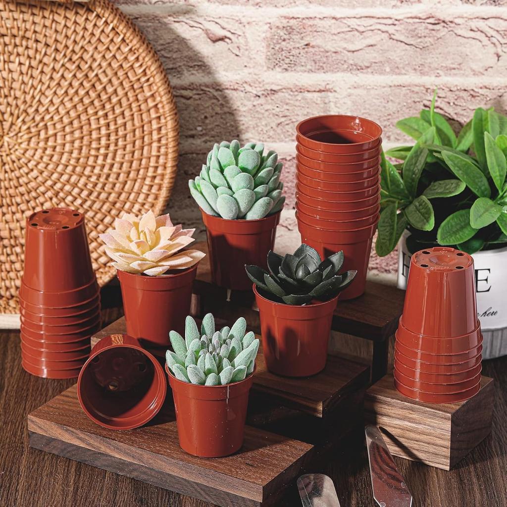10/20pcs Two-colors Seeding Nursery Pot Plastic Plants Flowers Seedling Cups Grow Box Home Garden Nursery Pot Potted Containers