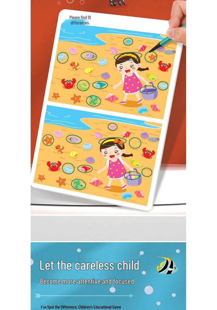 Spot the Difference: Concentration Game Cards for Ages 2-6