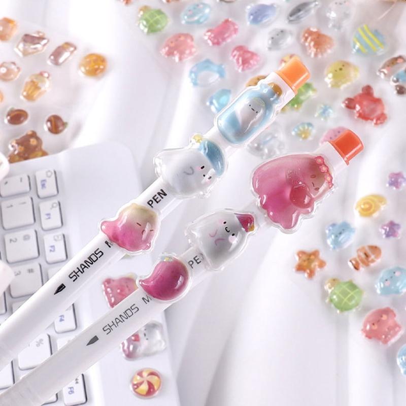 3d Relief Stickers Diy Solid Bonbondrop Phone Case Stickers Cute Animal Handmade Stickers Birthday Gifts Children 3d Stickers