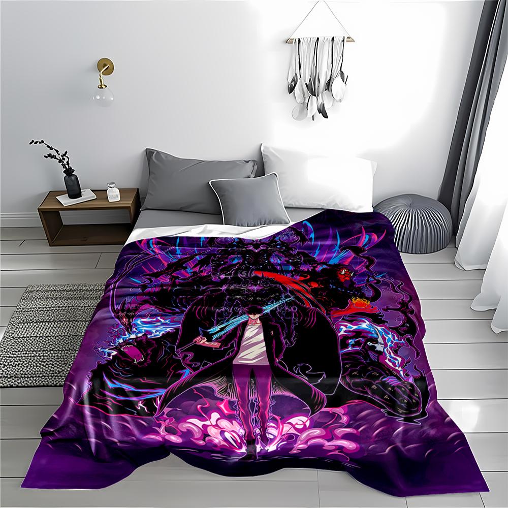 Dark Fantasy blanket with Heroic Figure and Mythical Creatures Design blanket, suitable for use in the bedroom, living room, on the sofa