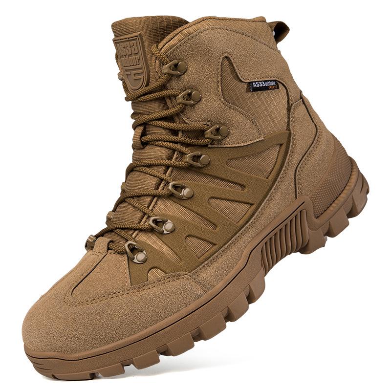 Men's Black Anti-slip Wear-resistant Tactical Hiking and Camping Boots