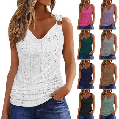 Women Casual Loose Shirts  Cold Shoulder Shirts Sleeveless  Cute Tops Camisole Tee Tank EMA