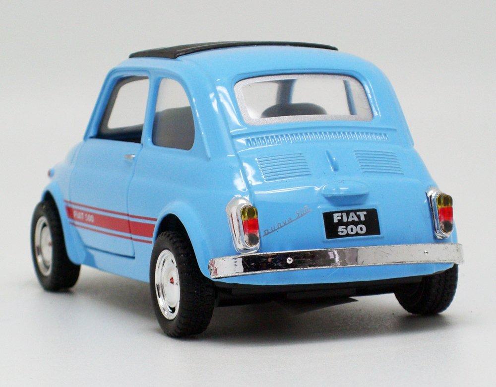 Kinsmart 1/24 Scale Pull-Back Car FIAT 500 (Sky Blue)