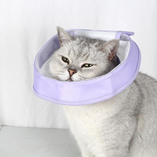 Yousheng Kočičí rekonvalescenční límec Síťované prošívání Měkký prodyšný Proti poškrábání Bavlněný Kočičí krční kuželový límec Potřeby pro domácí mazlíčky