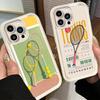 Phone Case for iPhone 17 Air 16E 15 16 Pro Max Tennis Sport Cover 14 Plus 13 12 Mini Soft Shell Silicone Fundas