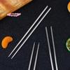 M-Stainless Steel Chopsticks Reusable Household Round Metal Chop Sticks Japanese Sushi Food Stick Kitchen Tableware Cutlery