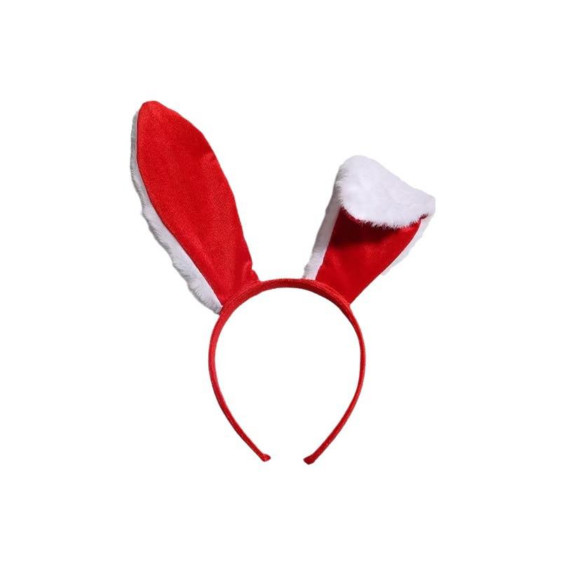 Red Rabbit Ears Headband: Women's Autumn/Winter Christmas Hair Accessory