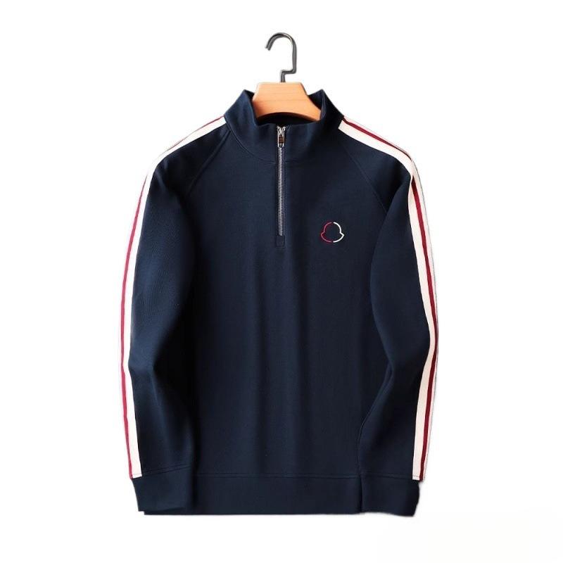 Męski zestaw casualowej bluzy i dzianinowych spodni dresowych z bocznym pasem - Trend jesień/wiosna