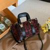 Leopard Print Retro Bag Autumn and Winter High-quality Niche Boston Bag New Fashion Single Shoulder Crossbody Bag