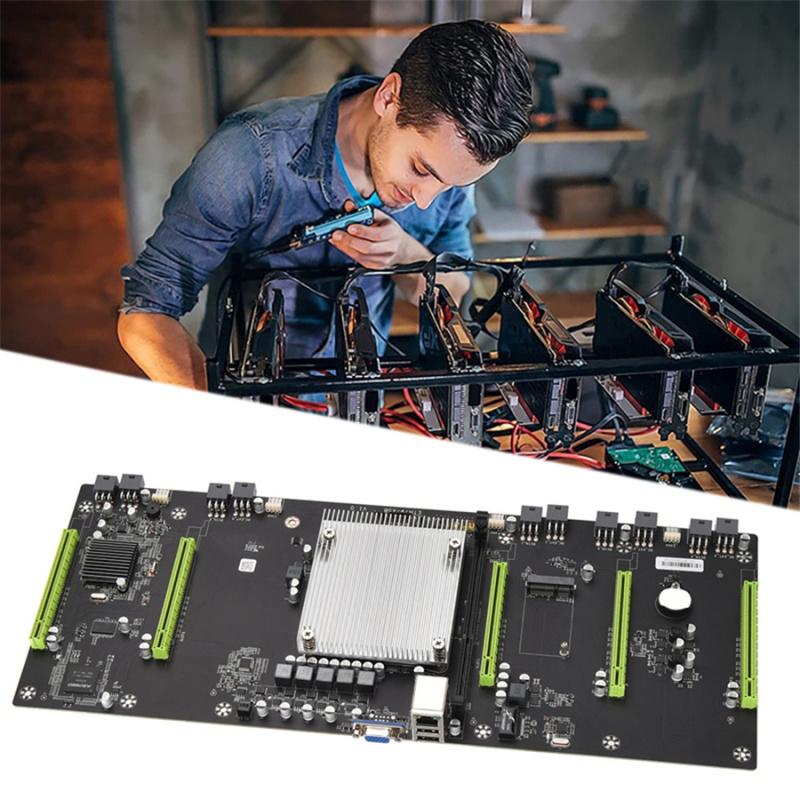 Motherboard for mining ETH79-X5B, supports all graphics cards, large interval of 80 mm, ddr3 memory, SATA with VGA interface