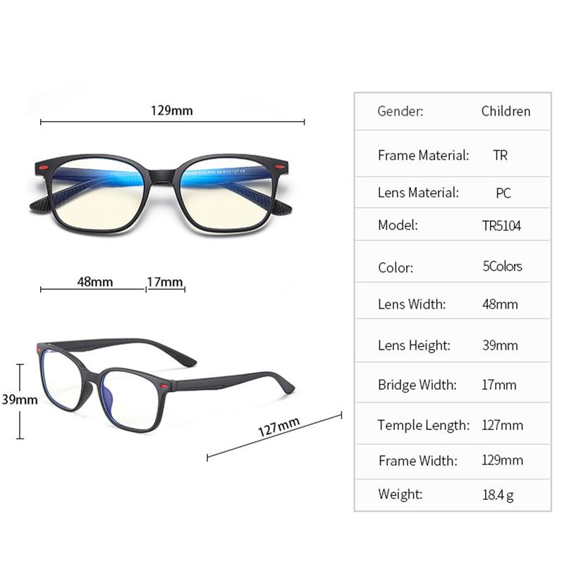 Maxjuli Youth Blue Light Blocking Glasses For Boys Girls Square Rivets  Flexible Rubber Optical Frame Eyewear Uv 6604