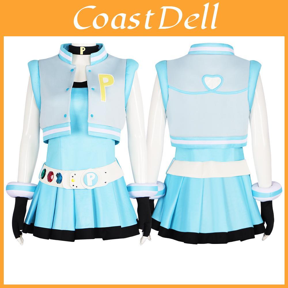 Renkli Polyester Powerpuff Girls Kostümü Cadılar Bayramı veya Sahne Gösterileri İçin Mükemmel