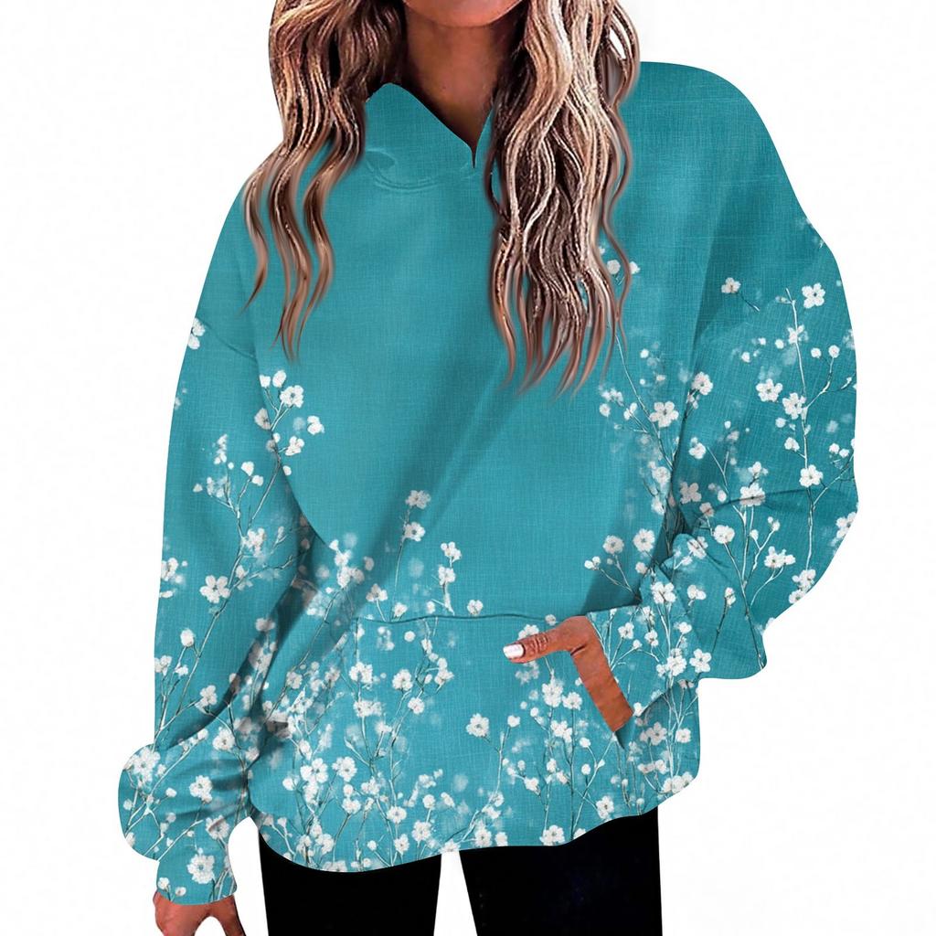 Women's Fashion Daily  Casual V-Neck Long Sleeve Printed Top