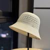 High-quality New Summer Knitted Fisherman Hat for Women, Hollowed-out Sun Protection Hat, Face-slimming Bucket Hat, Fresh and Stylish for Outings