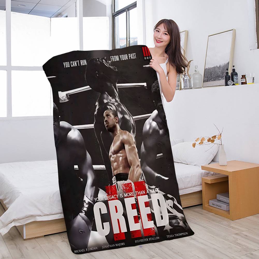 Boxing Fight Movie Creed II Microfiber Printed Beach Towel Mountain Climbing Yoga Beach Swimming Running Absorbent Soft Towel