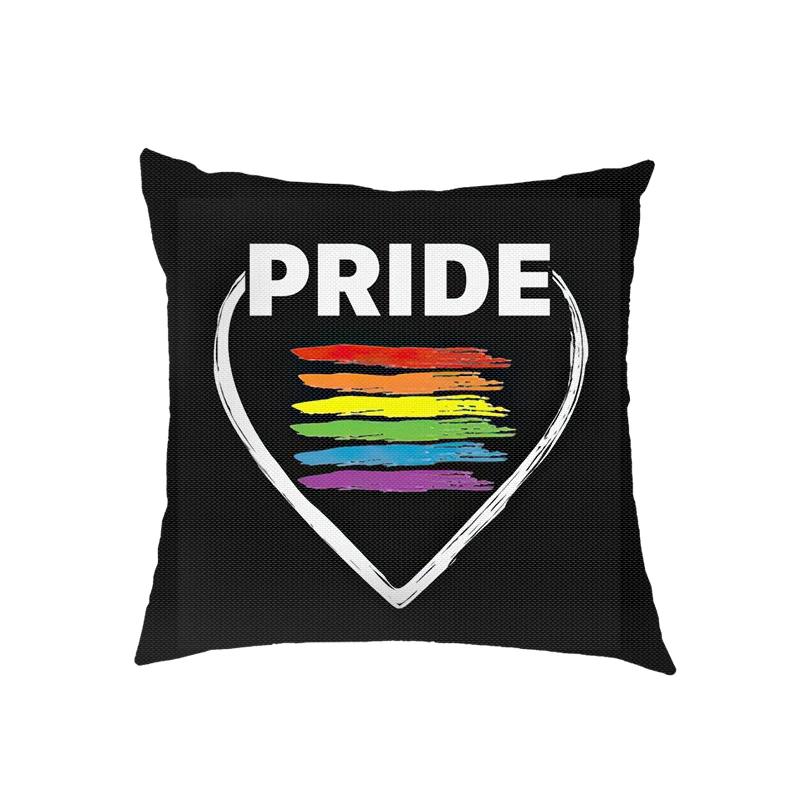 

Love Is Love Print Cushion Cover LGBT Pride Pillowcase Love Wins Rainbow Home Decor Lgbtq Lesbian Gay Sofa Throw Pillow Covers 12x12Inch