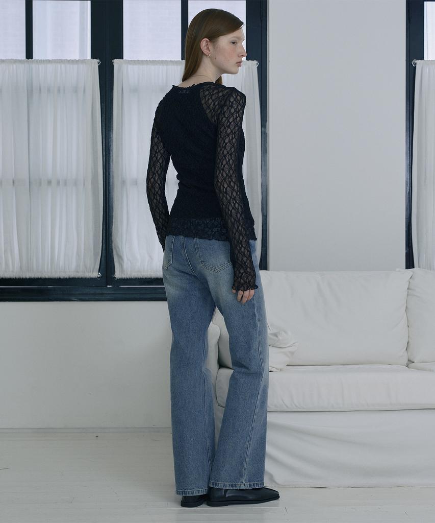 JUCYJUDY Lace Long Sleeve T-Shirt J1Ts020E