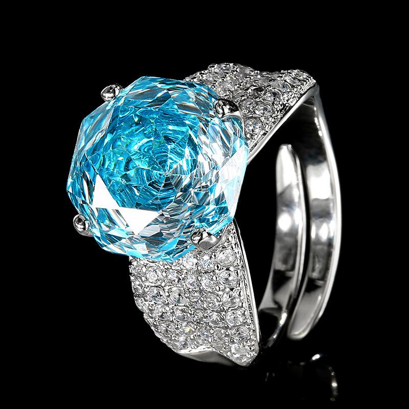 

Ювелирные изделия Медное основание Позолоченное Имитация Огранка «Миллениум» Морской синий Круглый Ретро Набор Главный камень 12 мм