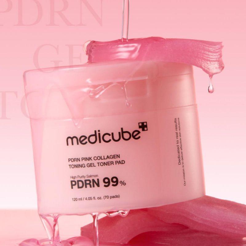 Medicube PDRN Pink Collagen Toning Gel Toner Pad 70 pads