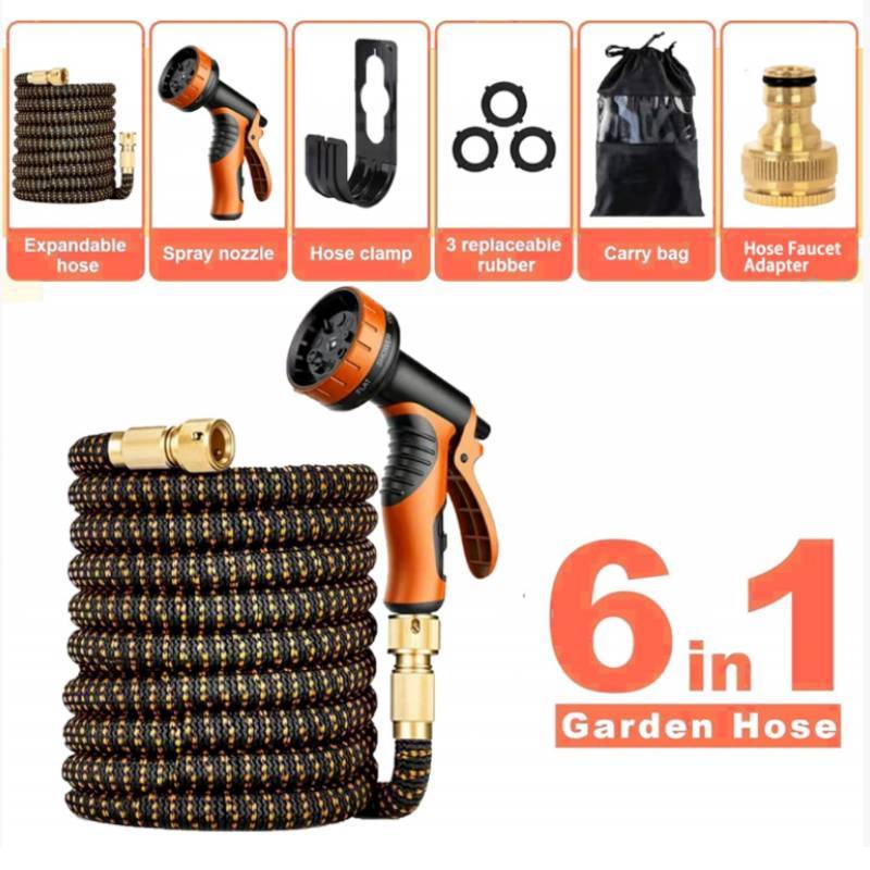 Garden Water Hose Set With Autorewind And Highpressure Garden Spray For Lawn And Car Wash