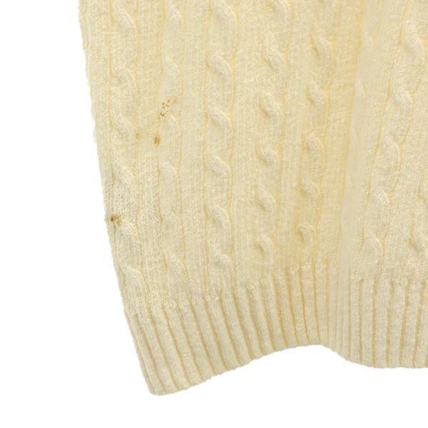 Tommy Hilfiger 90s Old Flag Tag Long Sleeve Cotton Sweater XL Ivory Knit Men's Used