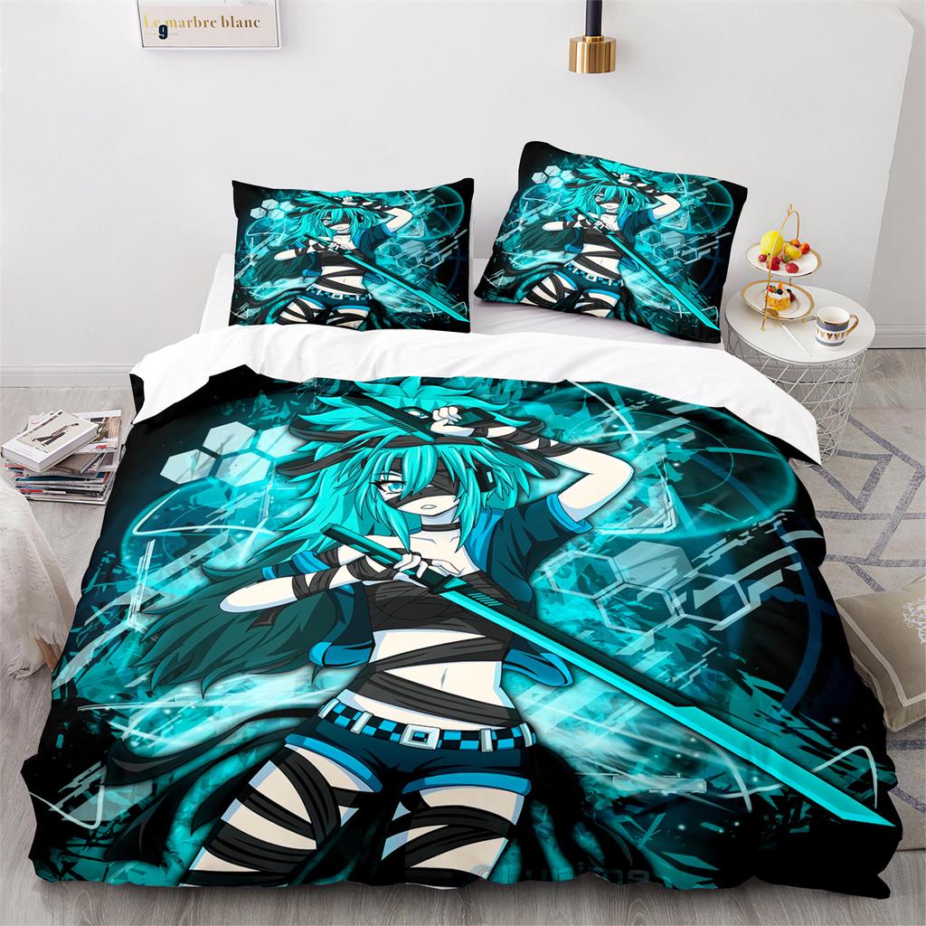 Gacha Life Academia Anime Duvet Cover Set with Pillow Covers Polyester Teens Kids Bedding Set Full Queen King Size Bed Linen
