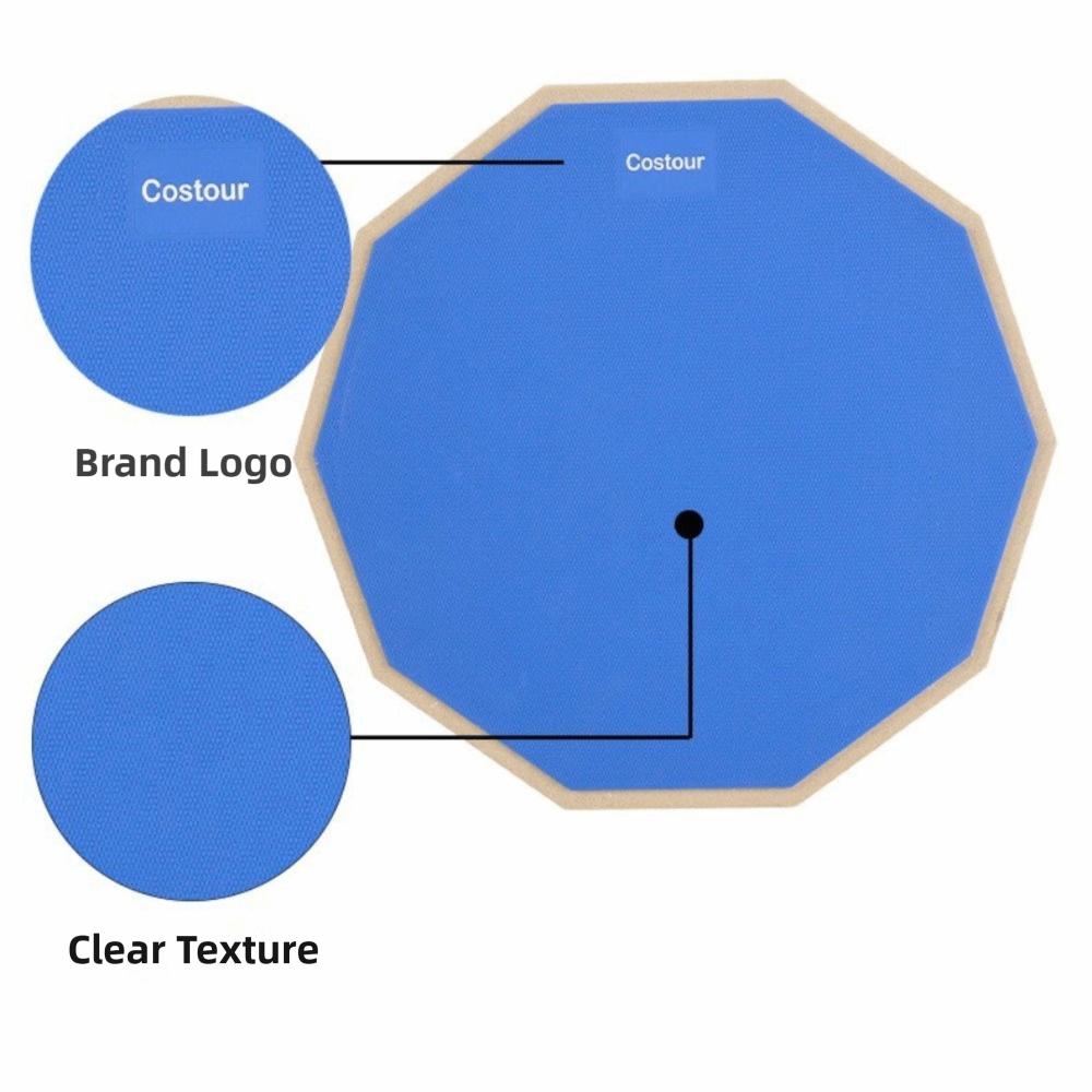 Anti-slip Silent Practice Drum Pad 12 Inch Dumb Drum Pad Percussion Board  Percussion Accessories