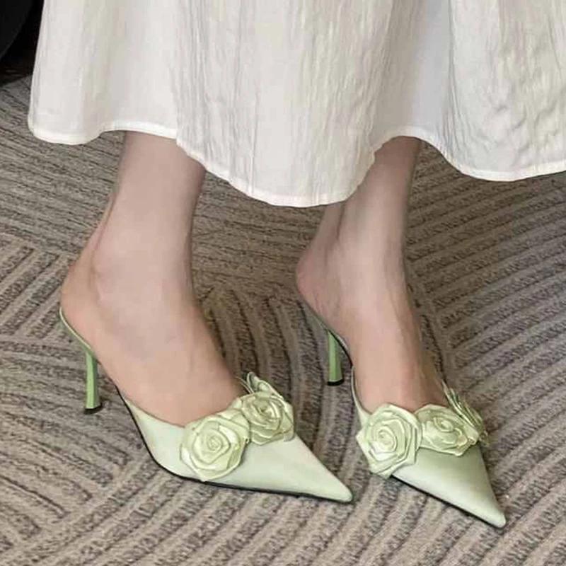 Fashion Elegant High Heeled Shoes Pointed Toe Woman Sandals Summer 2025 Fashion Pumps New Luxury Chaussure